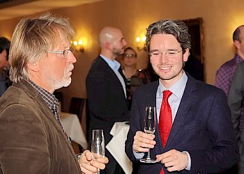 Prof. Dr. Busch und Prof. Dr. Müller im Gespräch; Foto: BIS LU